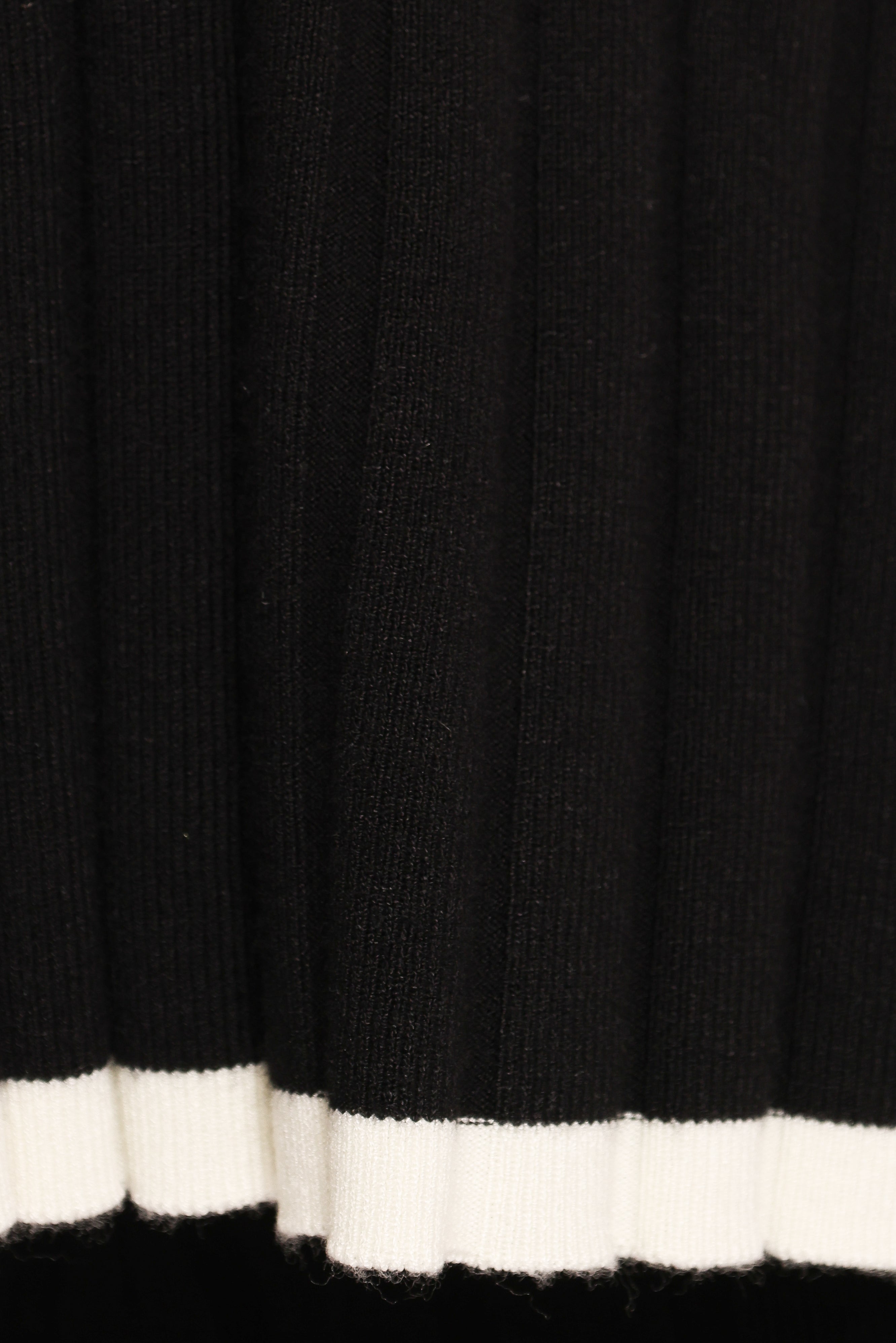 Dora High Waisted Knit Pants - Black Ribbed Comfort Fit
