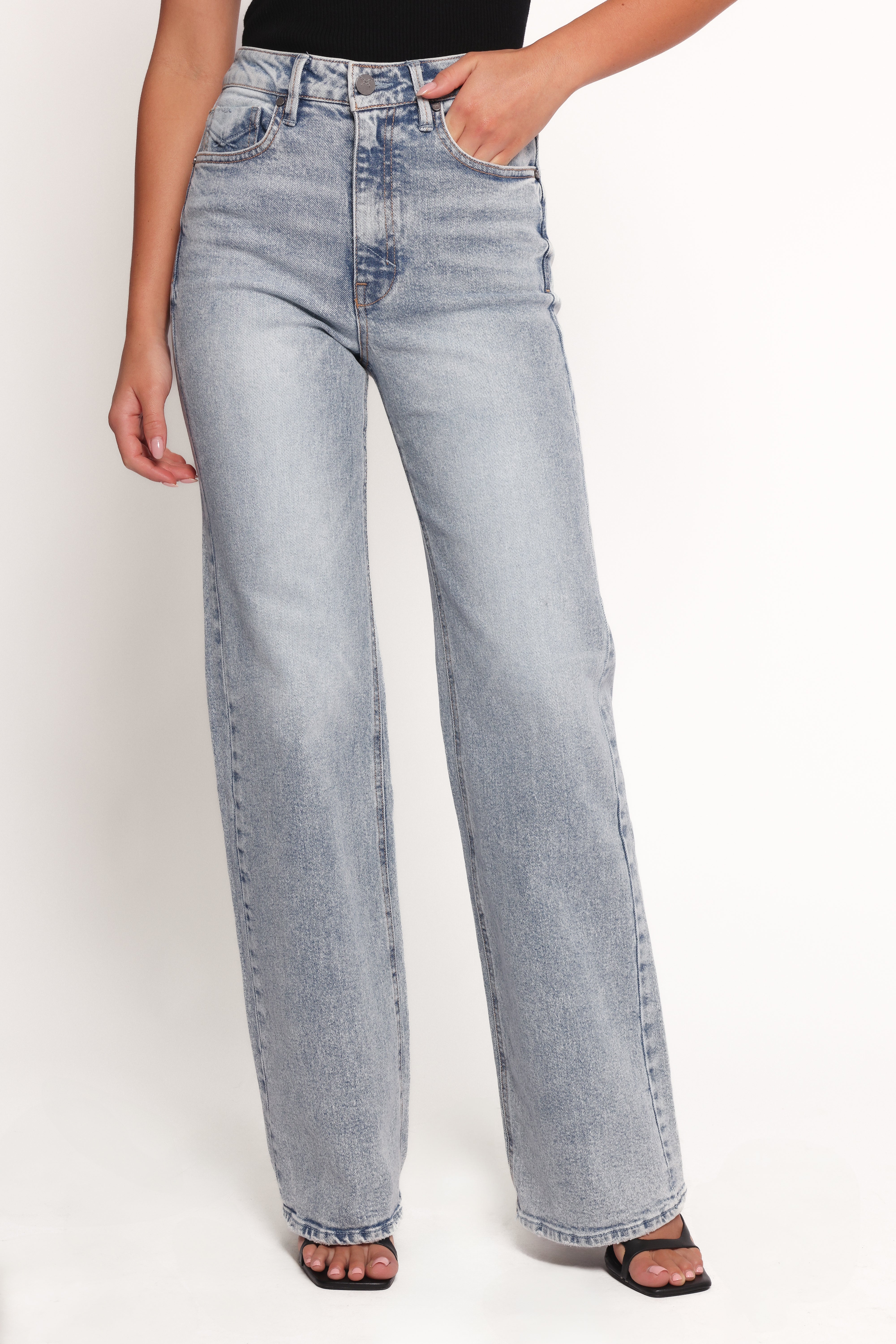 Jolene High Waisted Wide Leg Jeans - 99% Cotton