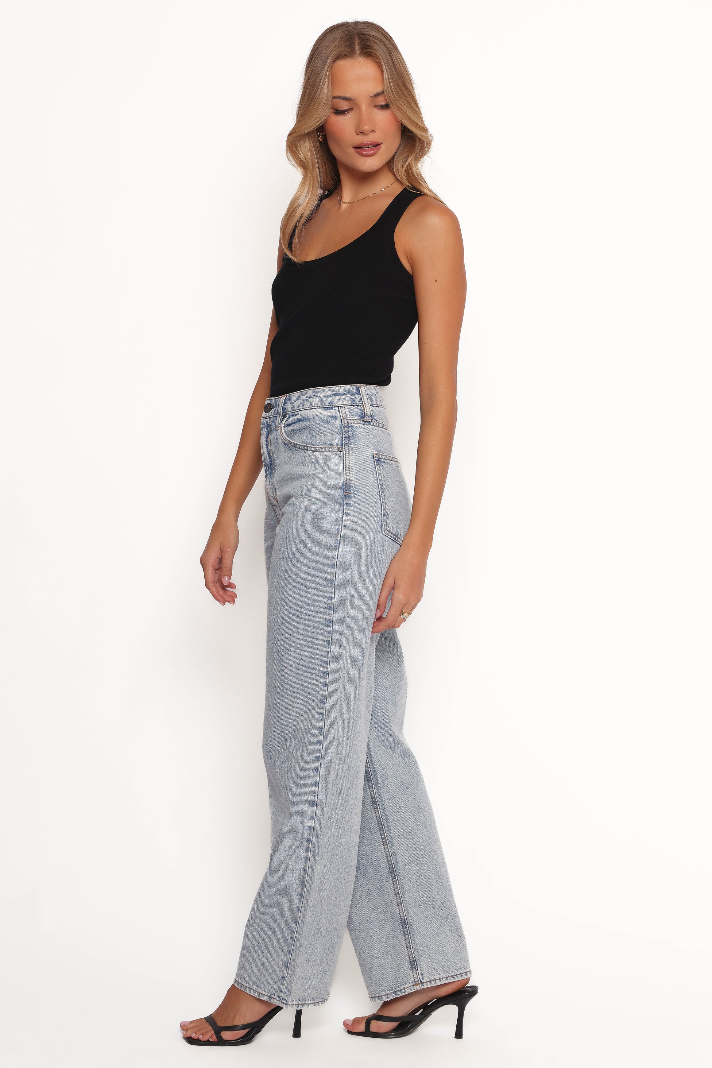 Rumi High Waisted Wide Leg Jeans - 100% Cotton