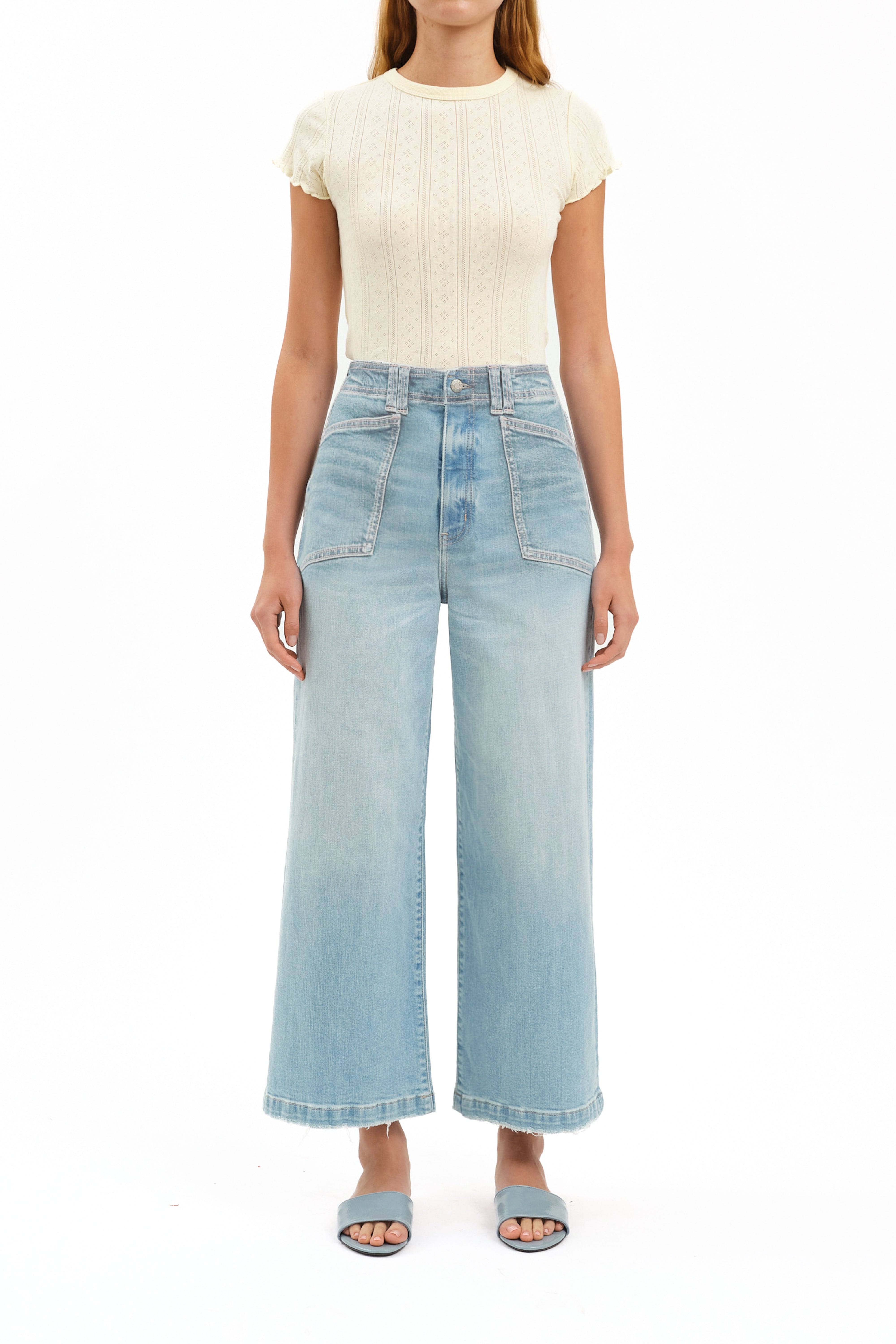 Valley Girl High Rise Wide Leg Jeans - 99% Cotton Romcom Style