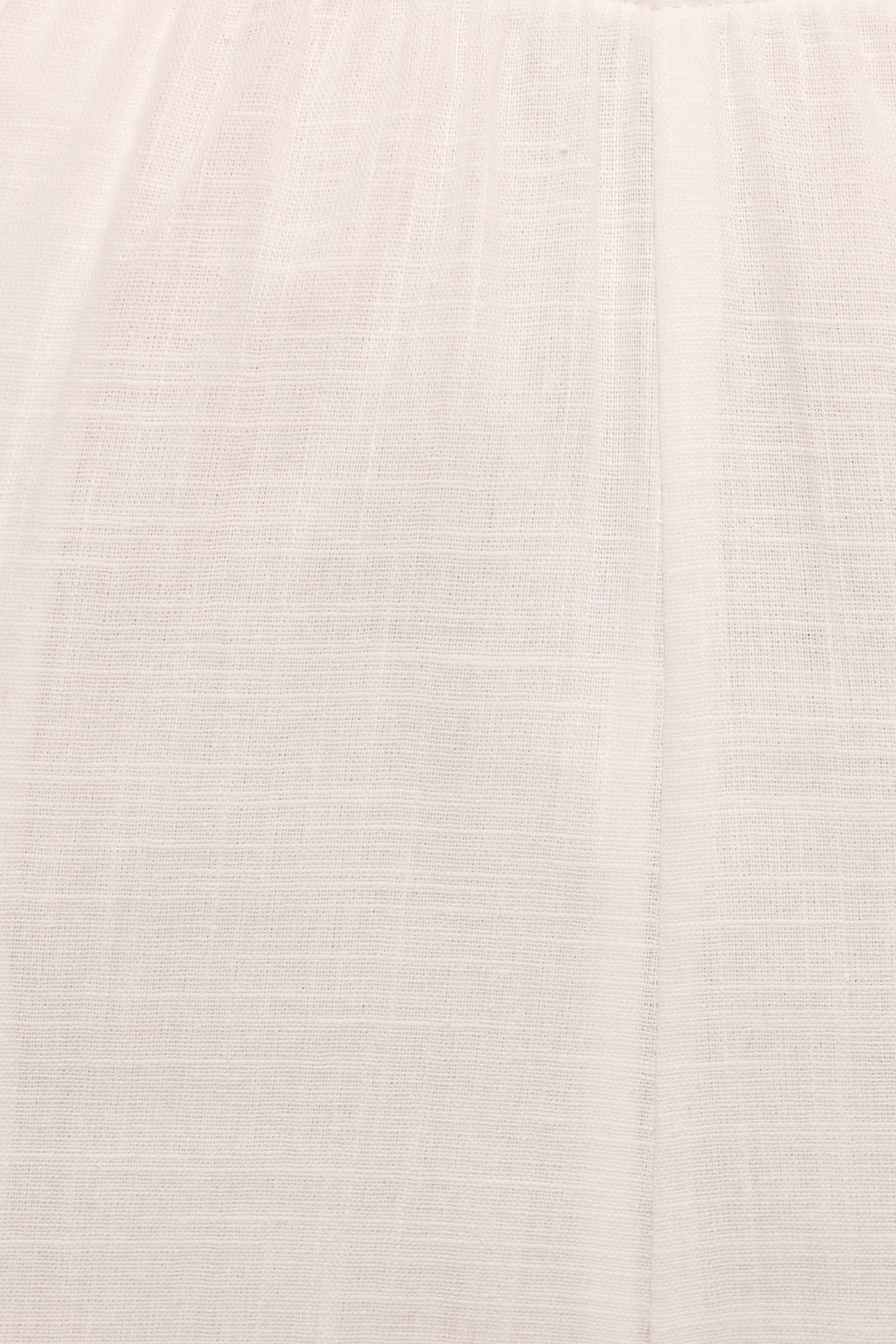 Rhaena Cotton Pant Set - White Sleeveless V-Neck Top & High-Waisted Pants