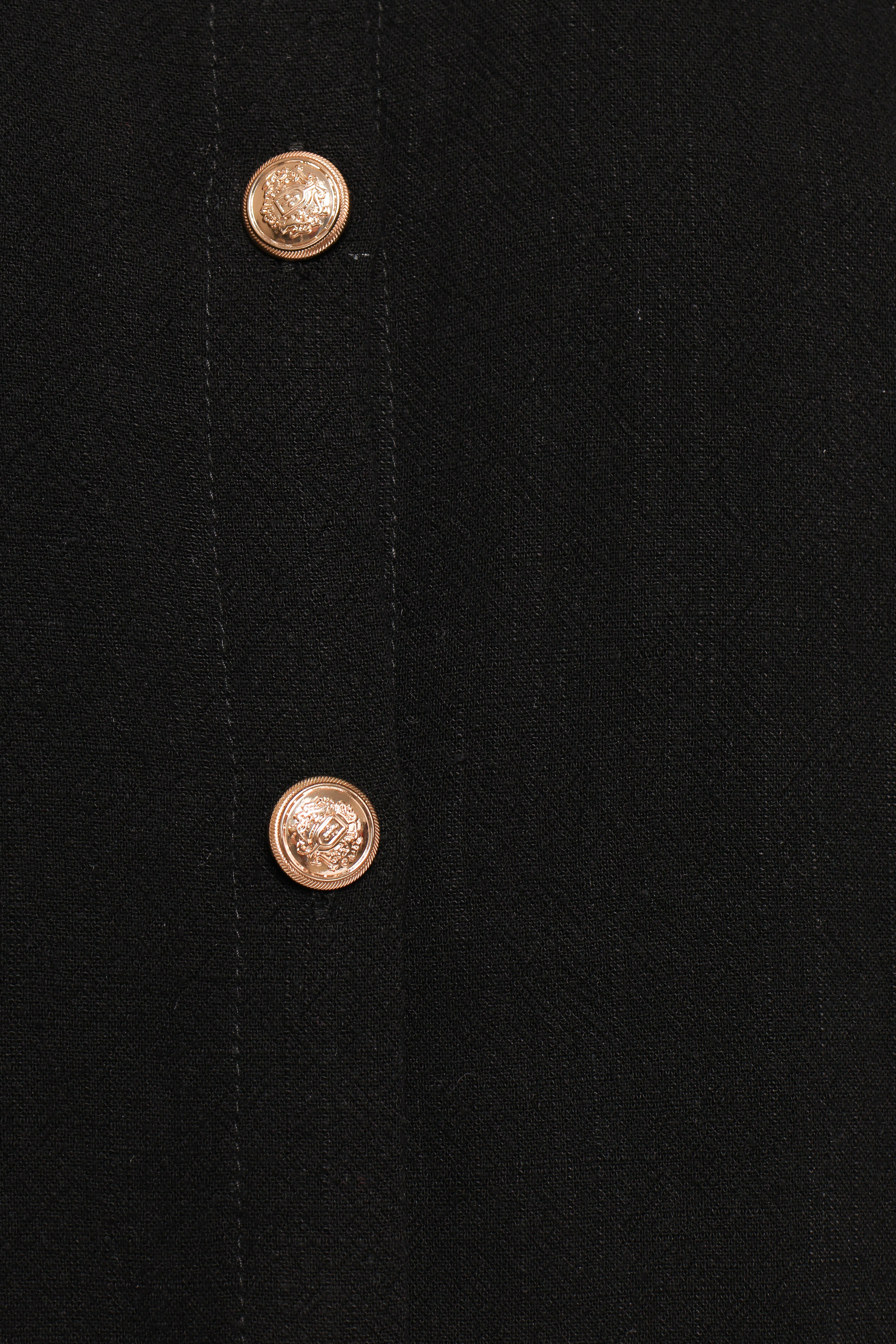 Black Velvette Mini Button Down Dress with Pockets - 100% Cotton