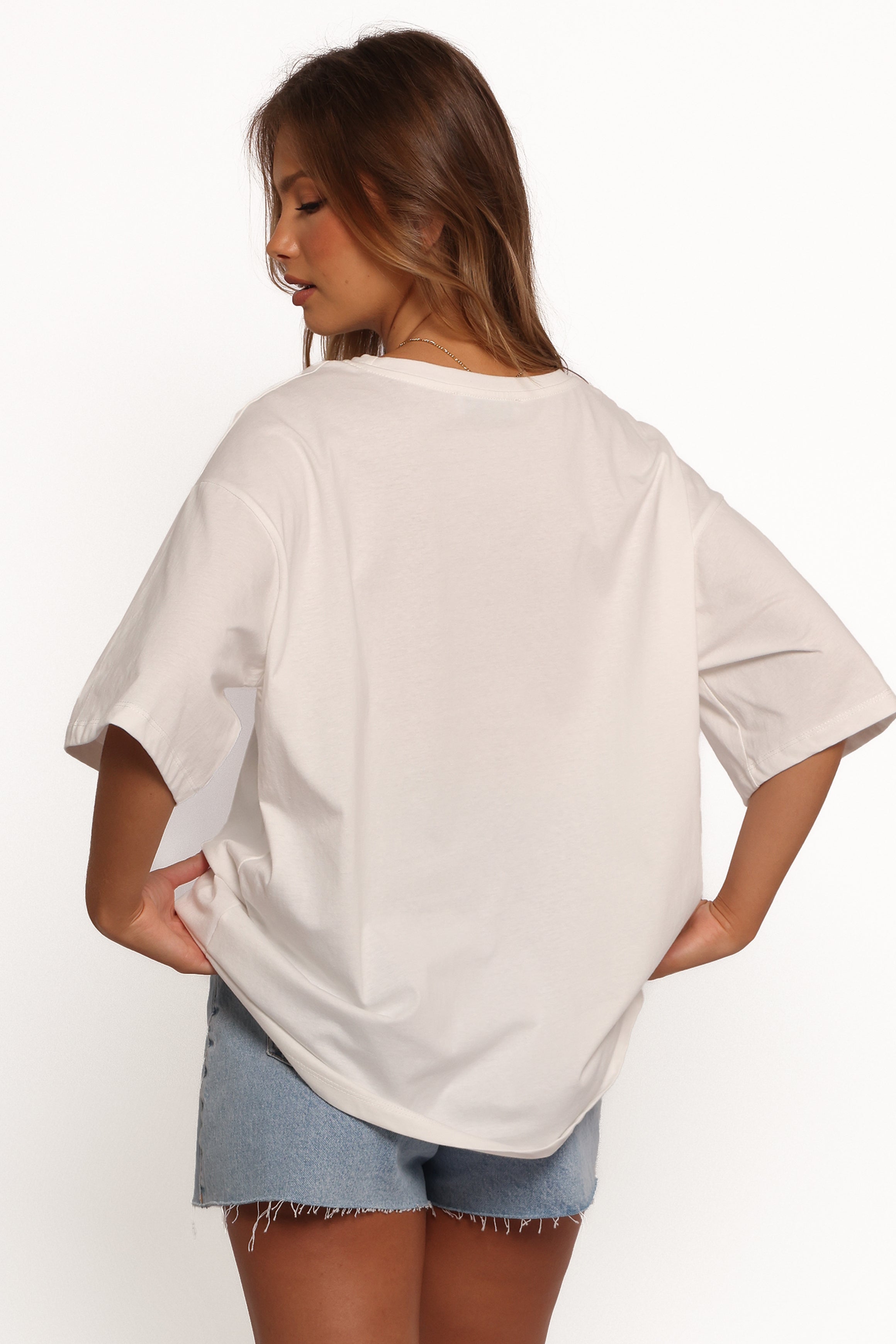 Fruit Graphic Oversized Cotton Tee - White Loa T-Shirt