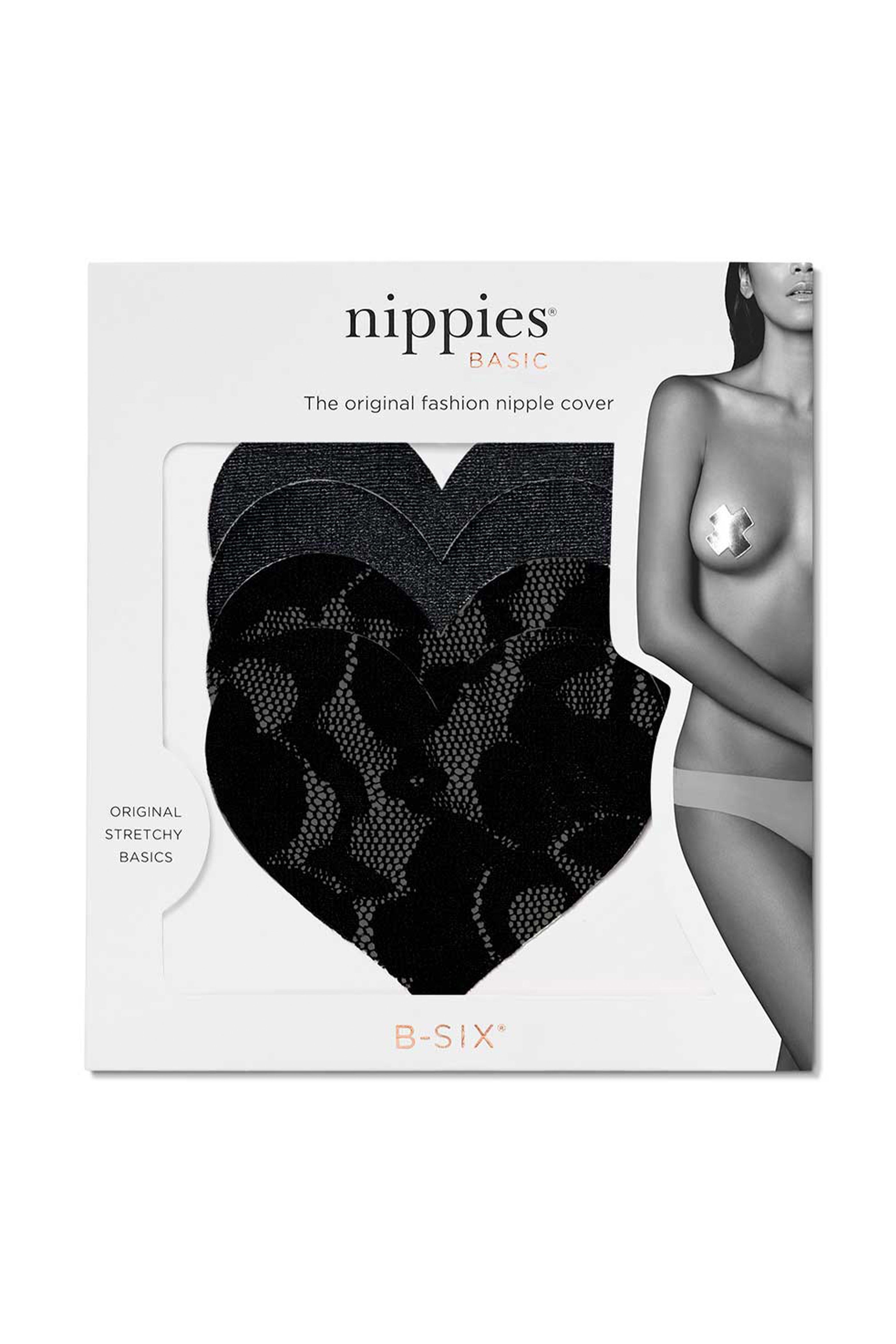 Black Heart Shaped Nipple Covers - Reusable & Water Resistant
