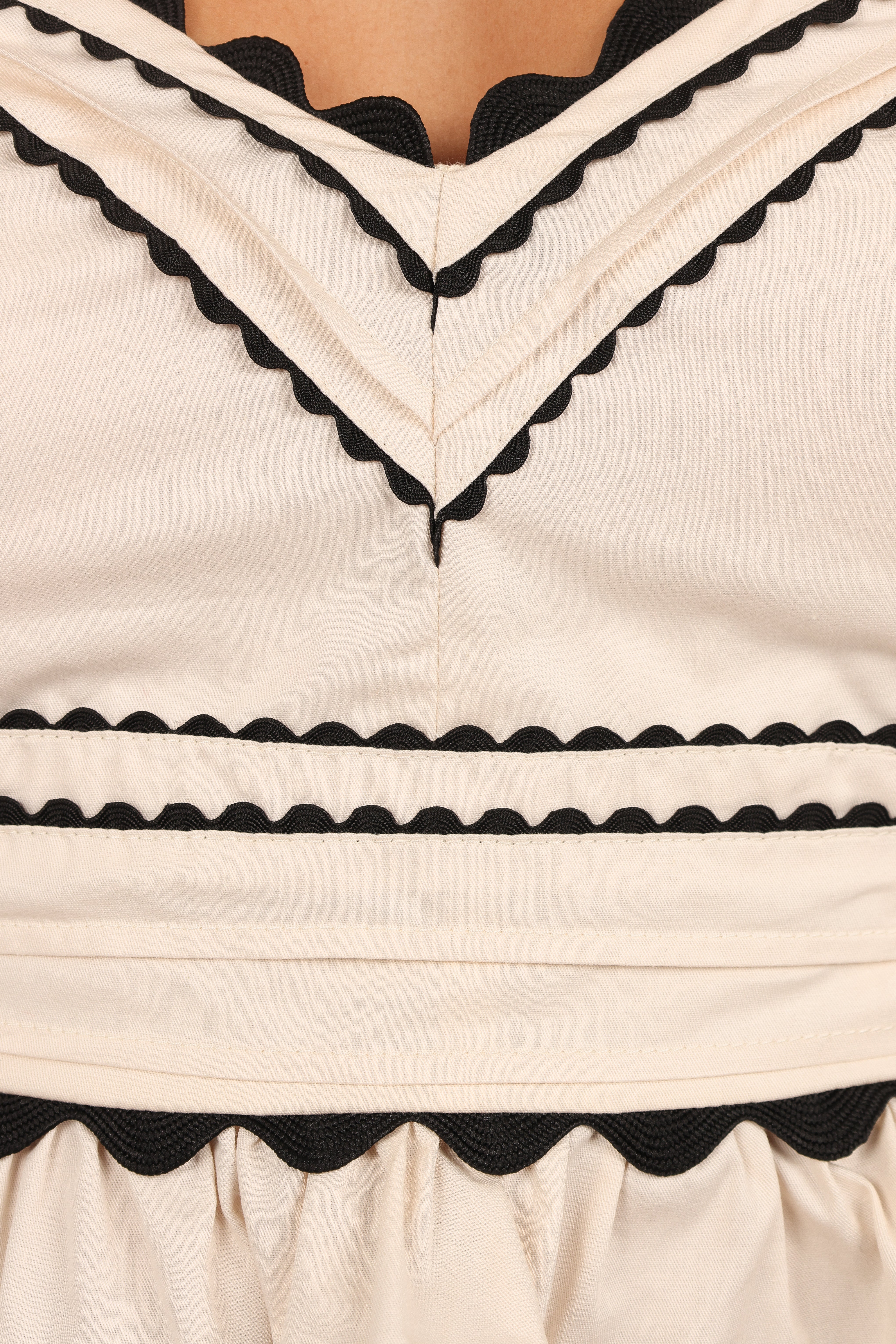 Women's Jeanie Flutter Sleeve Top - Natural Cotton V-Neck Blouse