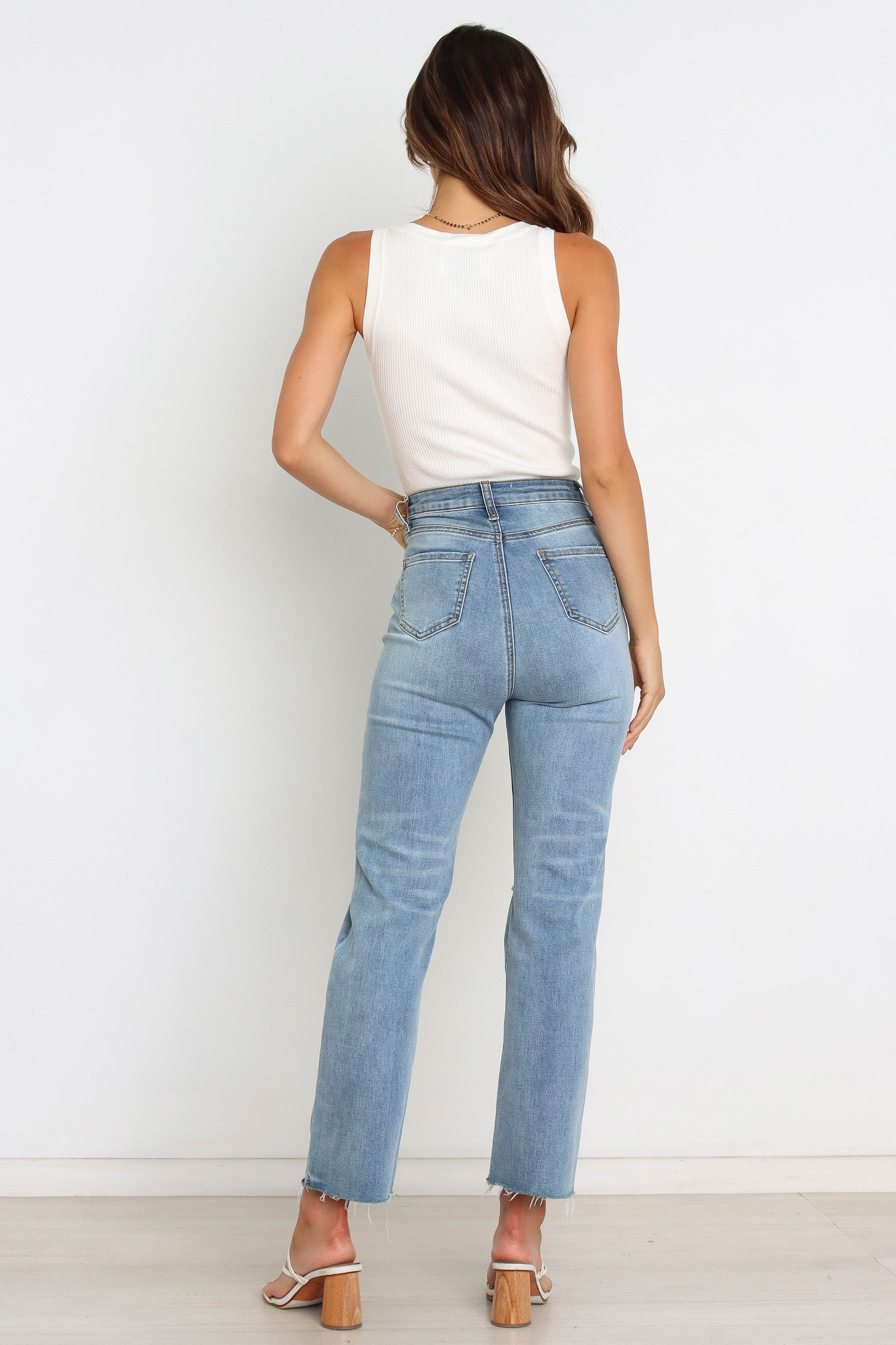 Women's White Ribbed Stretch Tobi Top - Lightweight Casual Shirt