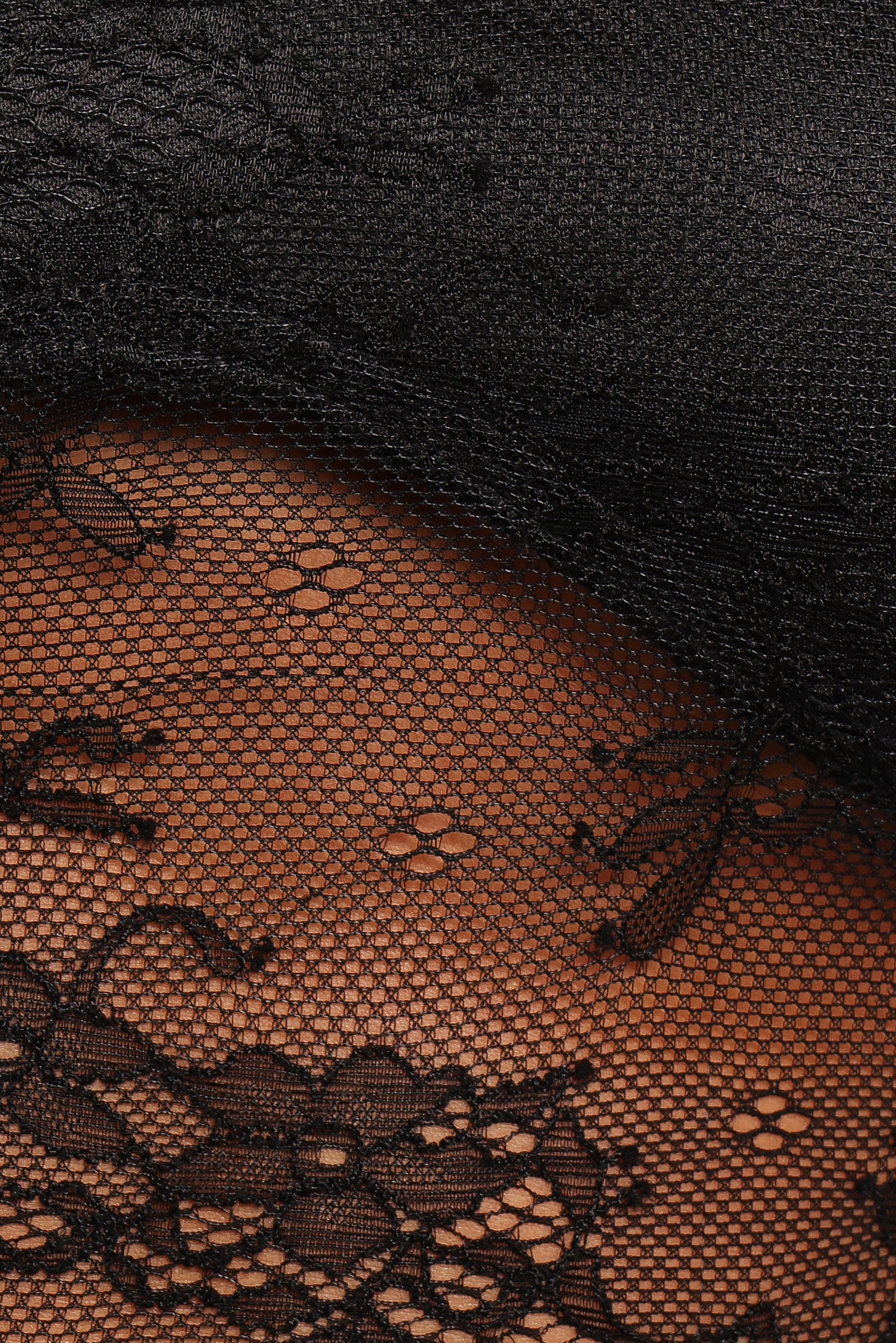 Black Lace Midi Dress - Mckayla Elegant Short Sleeve