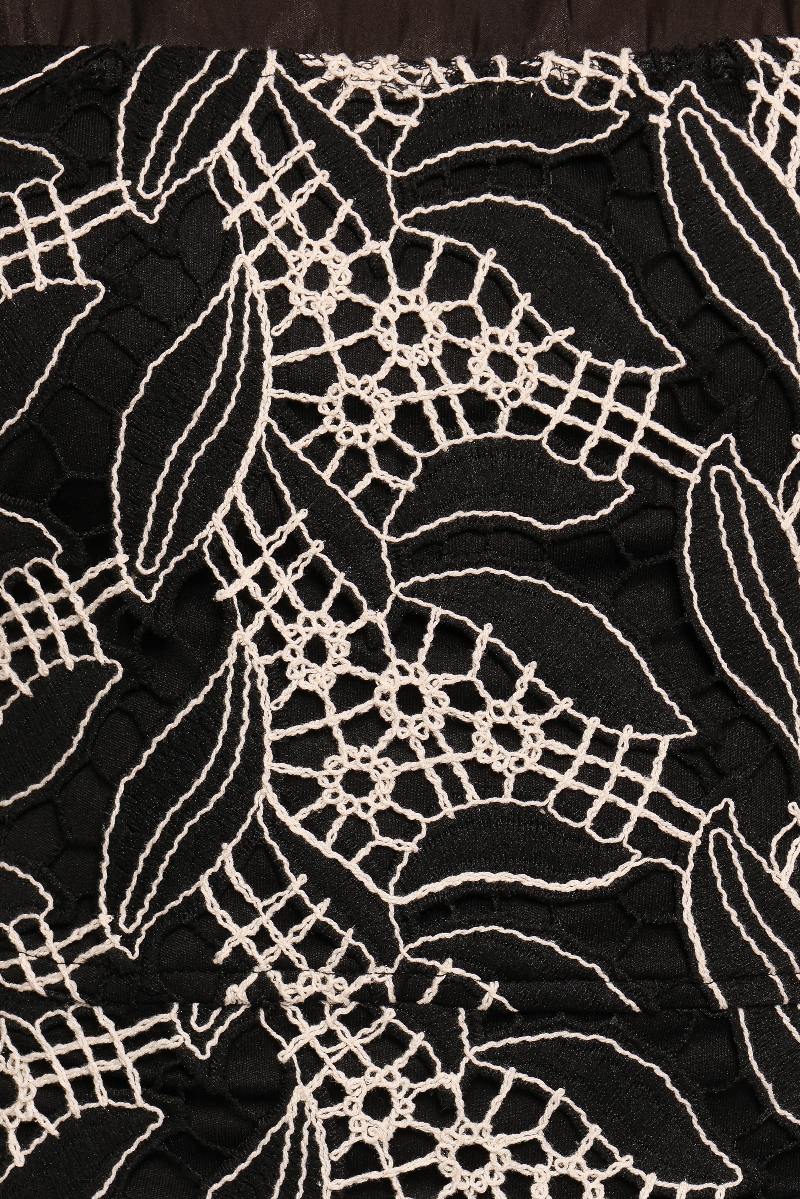 Black Lace Midi Dress with Puff Sleeves - Peyton