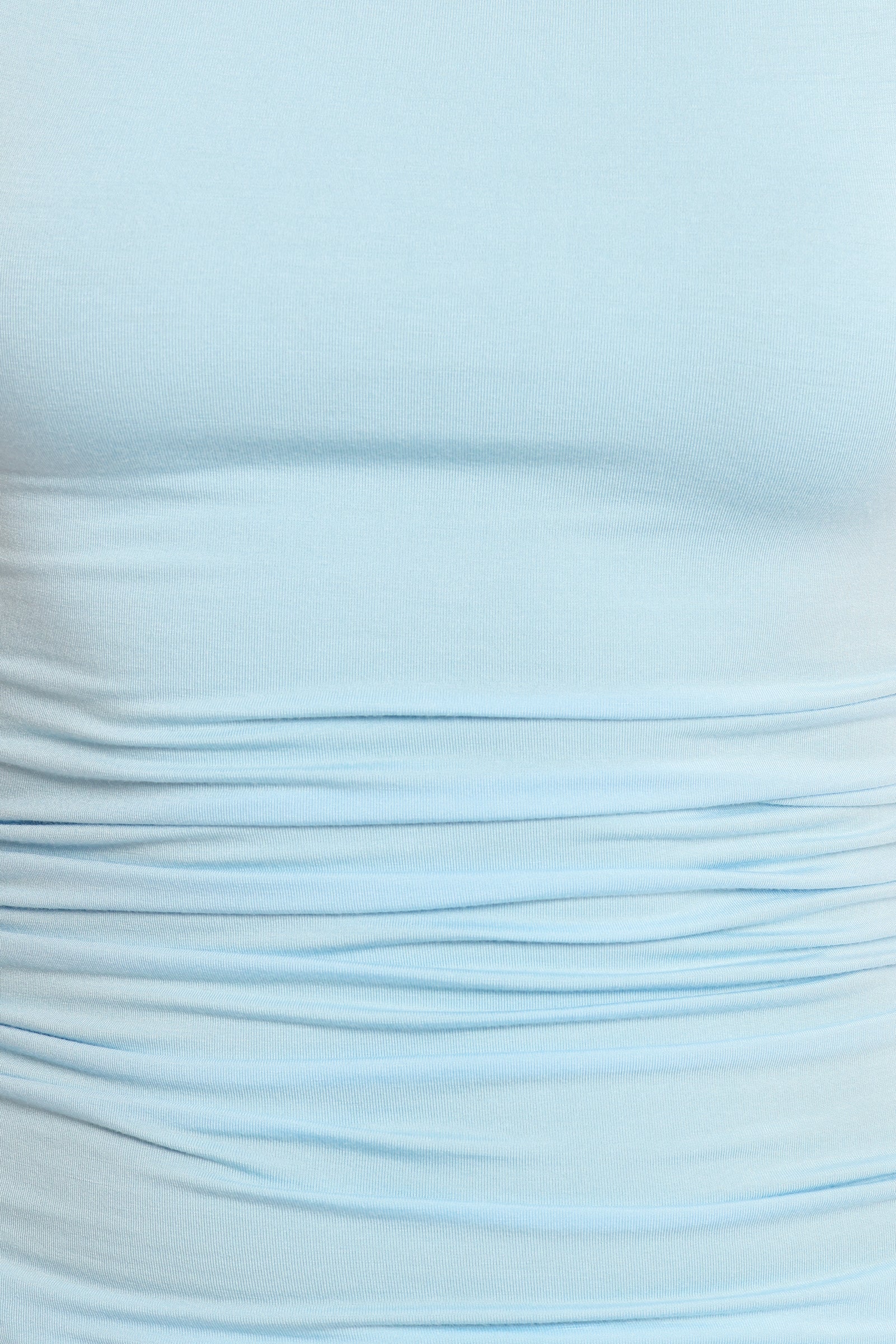 Light Blue Romy Sleeveless Top with Asymmetrical Hem