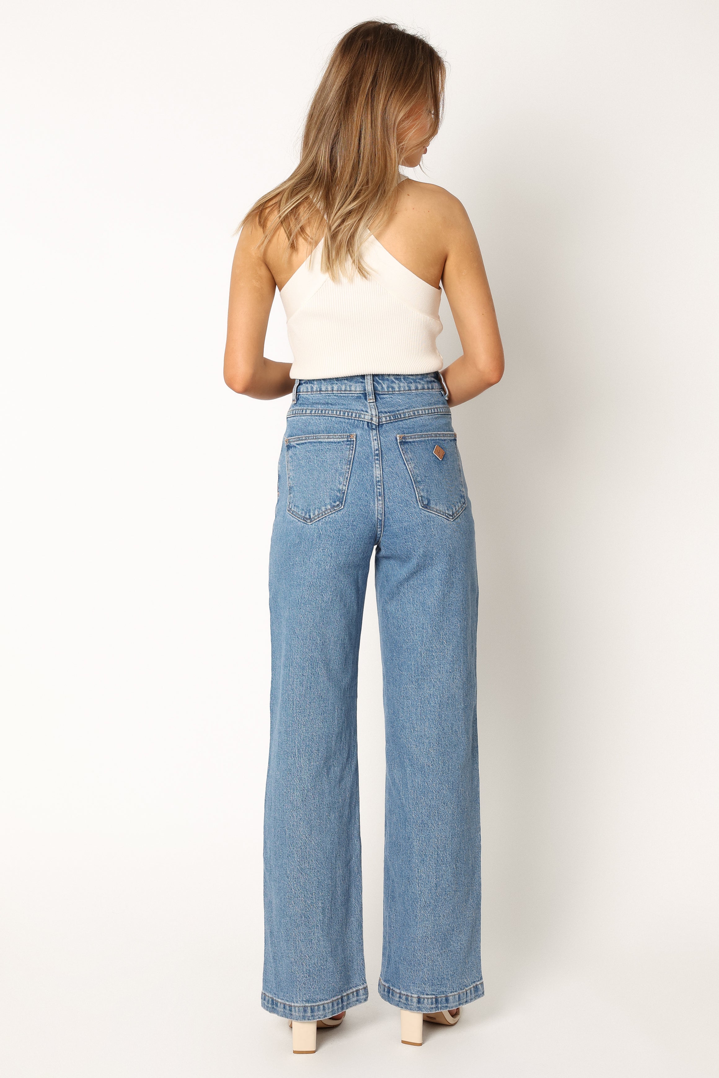 Abrand High Waisted Wide Leg Jeans - 100% Cotton Debbie Style